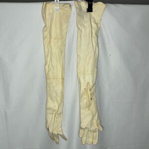Antique Evening Cream Long Gloves size 7 1/4
